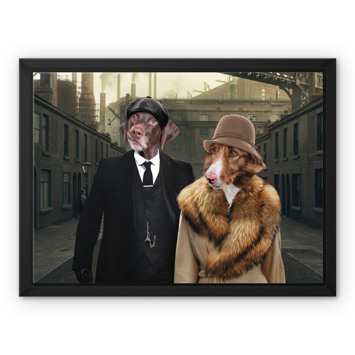 Peaky Blinders Male & Female: Custom Pet Canvas - Paw & Glory - Dog Portraits - Pet Portraits
