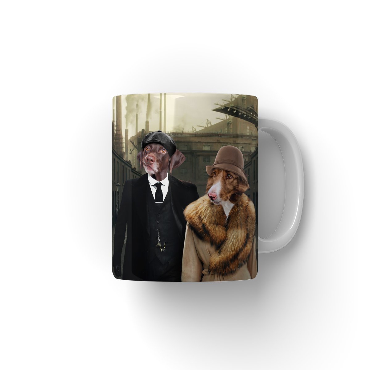 Peaky Blinders Male & Female: Custom Pet Coffee Mug - Paw & Glory - Dog Portraits - Pet Portraits