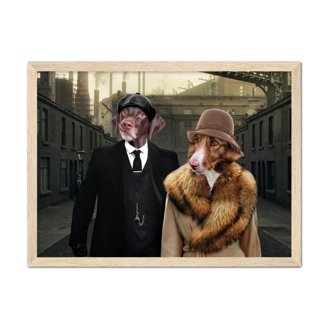Peaky Blinders Male & Female: Custom Pet Portrait - Paw & Glory - Dog Portraits - Pet Portraits