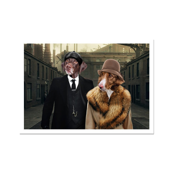 1920s Gangster Couple Custom Pet Poster | Pet Portrait Print | Paw & Glory