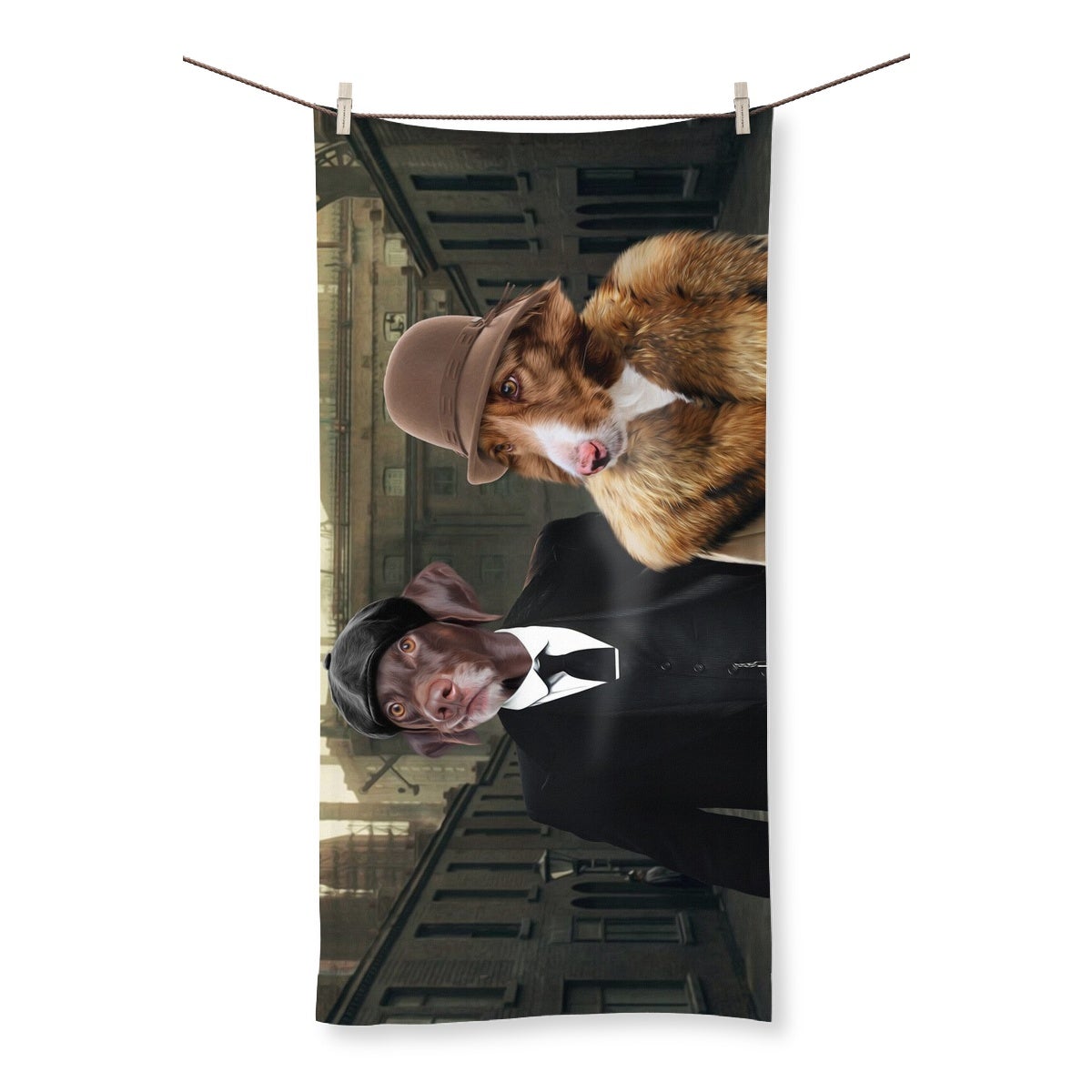 Pet Portraits | Peaky Blinders Male & Female: Custom Pet Towel | Paw & Glory