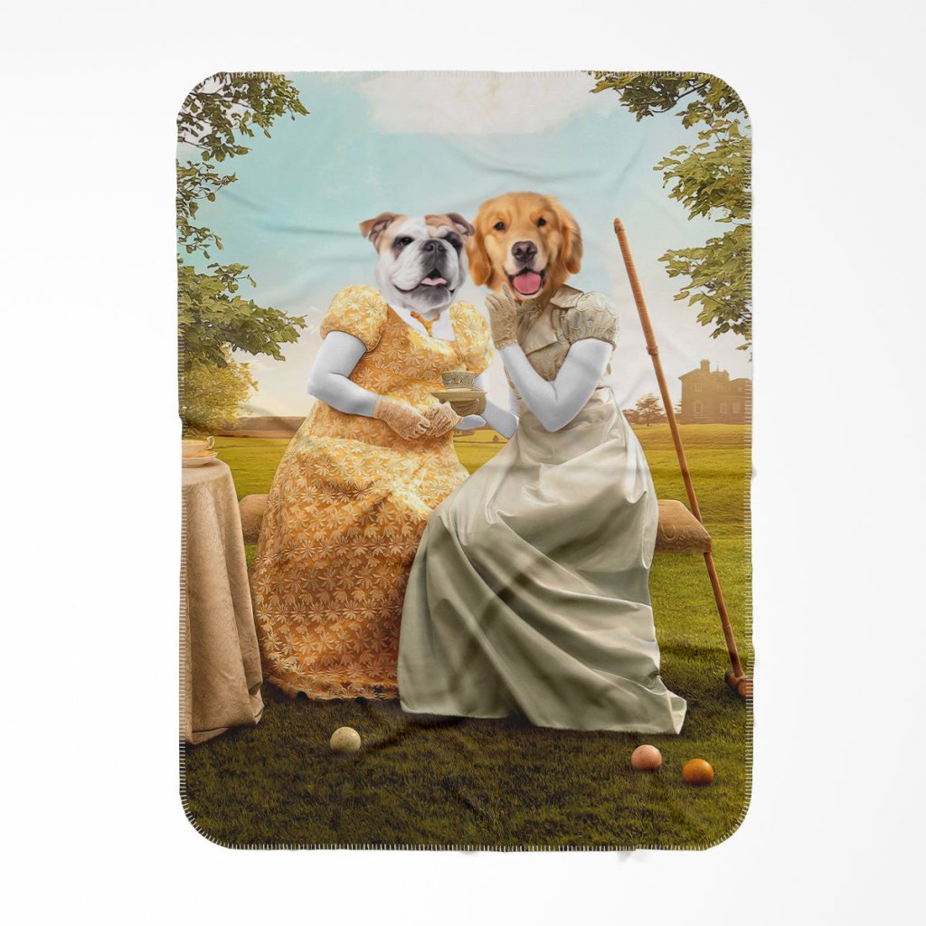 Pet Portraits | Regency Society Couple: Custom Pet Blanket | Paw & Glory