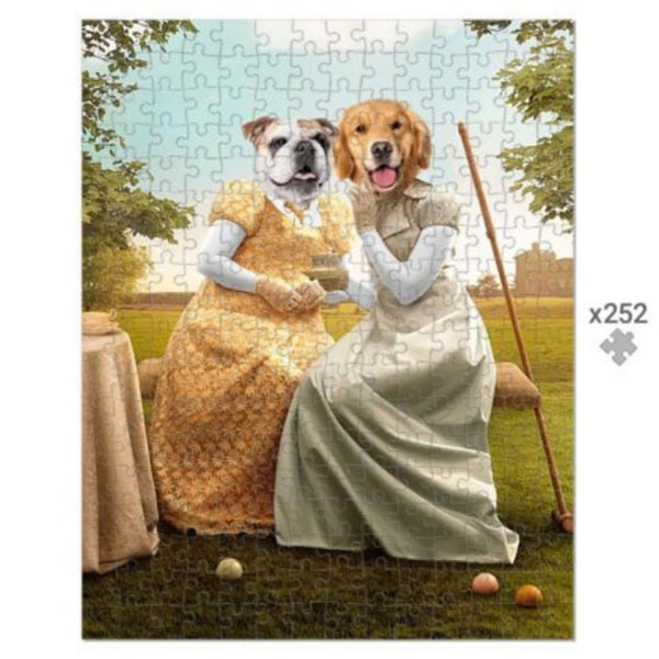 Regency Society Couple: Custom Pet Puzzle | royal pet portrait | Paw & Glory