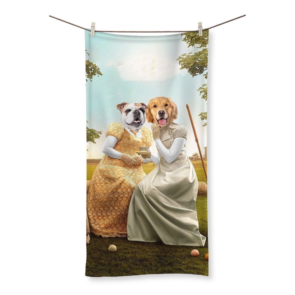 Pet Portraits | Penelope & Eloise (Bridgerton inspired): Custom Pet Towel | Paw & Glory
