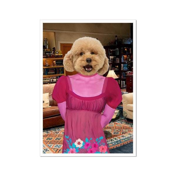 Blonde Science Sitcom Star Custom Pet Poster | Pet Portrait Print | Paw & Glory