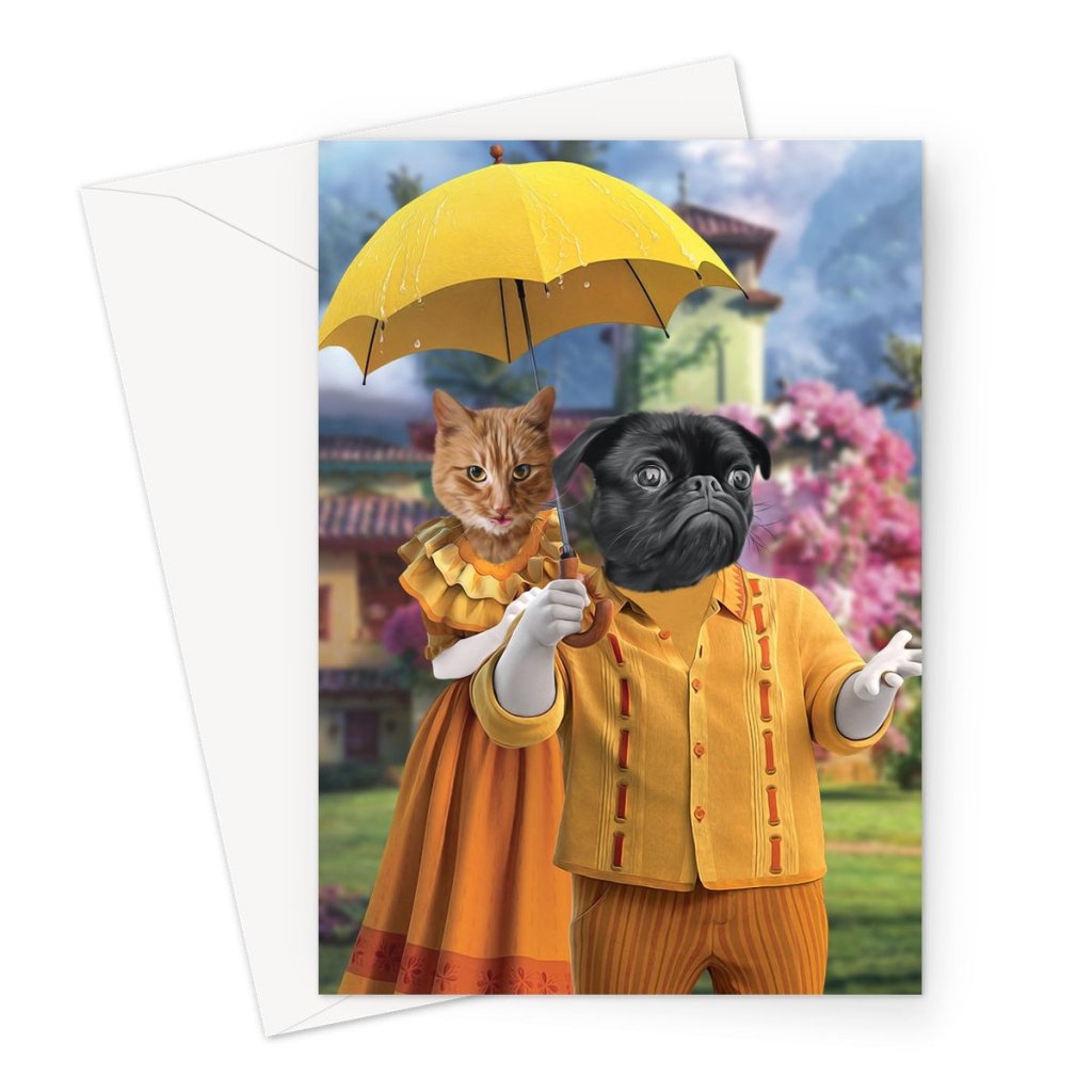 Pet Portraits | Pepa & Felix (Encanto Inspired): Custom Pet Greeting Card | Paw & Glory