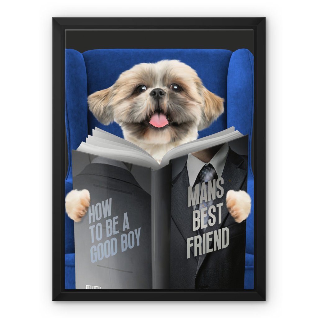 Pet Portraits | Pet Reading A Book: Custom Pet Canvas | Paw & Glory