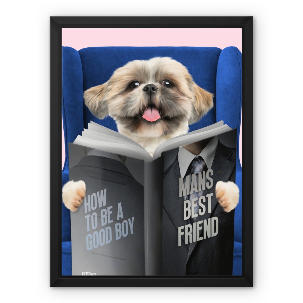 Pet Portraits | Pet Reading A Book: Custom Pet Canvas | Paw & Glory