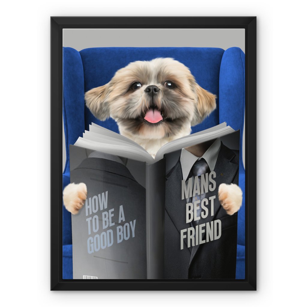 Pet Portraits | Pet Reading A Book: Custom Pet Canvas | Paw & Glory