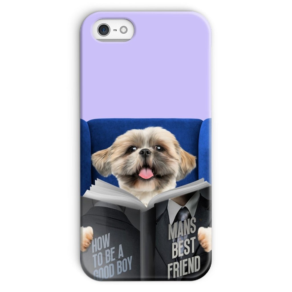 Pet Portraits | Pet Reading A Book: Custom Pet Phone Case | Paw & Glory