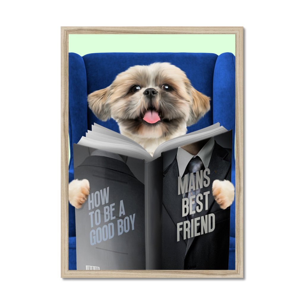 Pet Portraits | Pet Reading A Book: Custom Pet Portrait | Paw & Glory