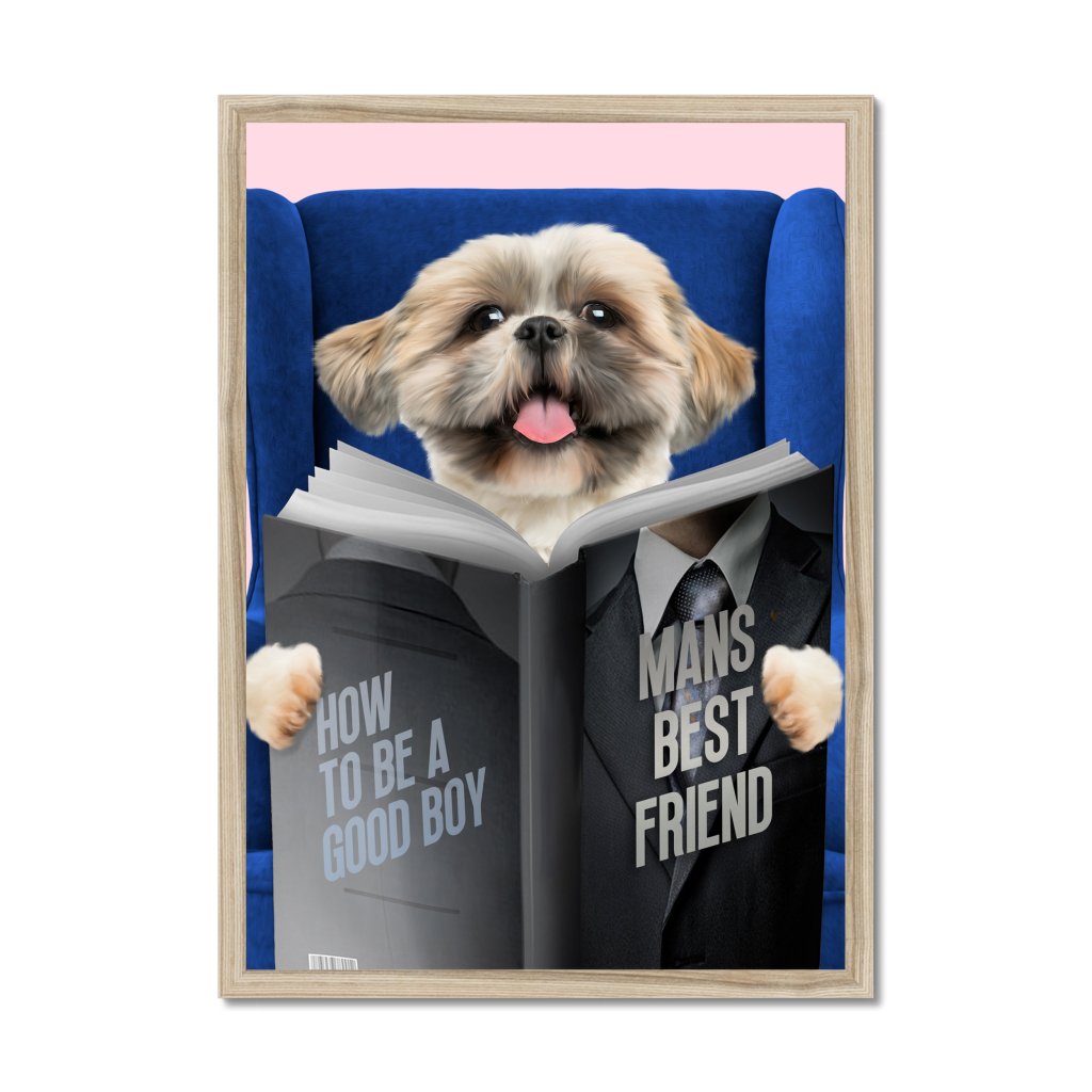 Pet Portraits | Pet Reading A Book: Custom Pet Portrait | Paw & Glory