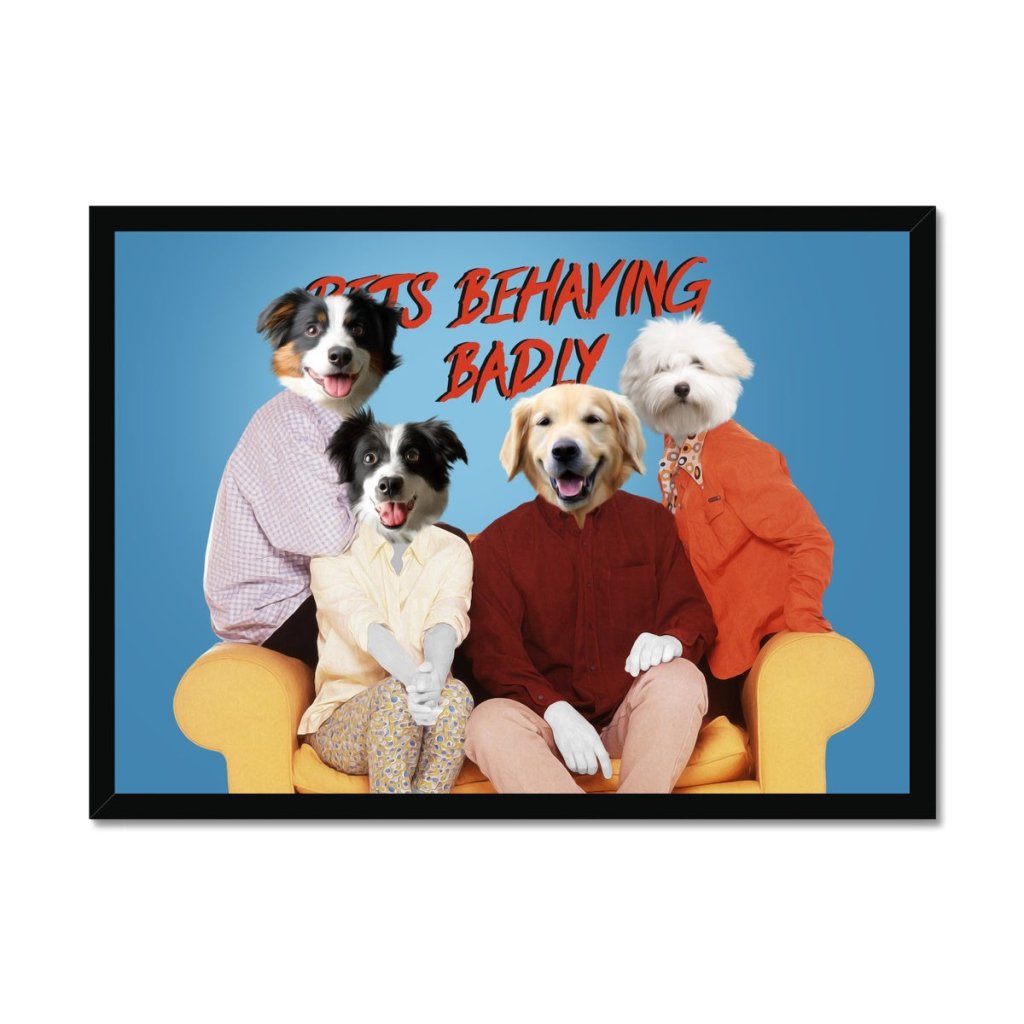 Pet Portraits | Pets Behaving Badly: Custom Pet Portrait | Paw & Glory