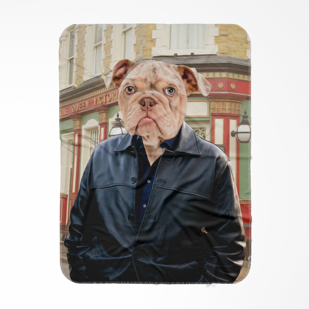 Pet Portraits | Phil Mitchell (Eastenders Inspired): Custom Pet Blanket | Paw & Glory