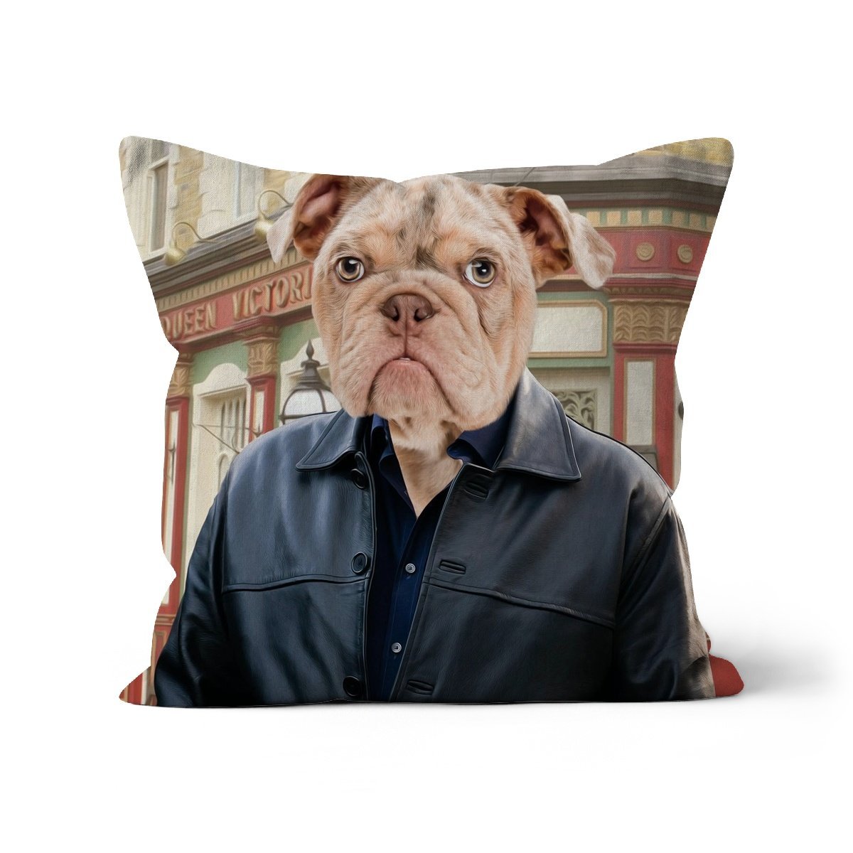 Pet Portraits | Phil Mitchell (Eastenders Inspired): Custom Pet Pillow | Paw & Glory