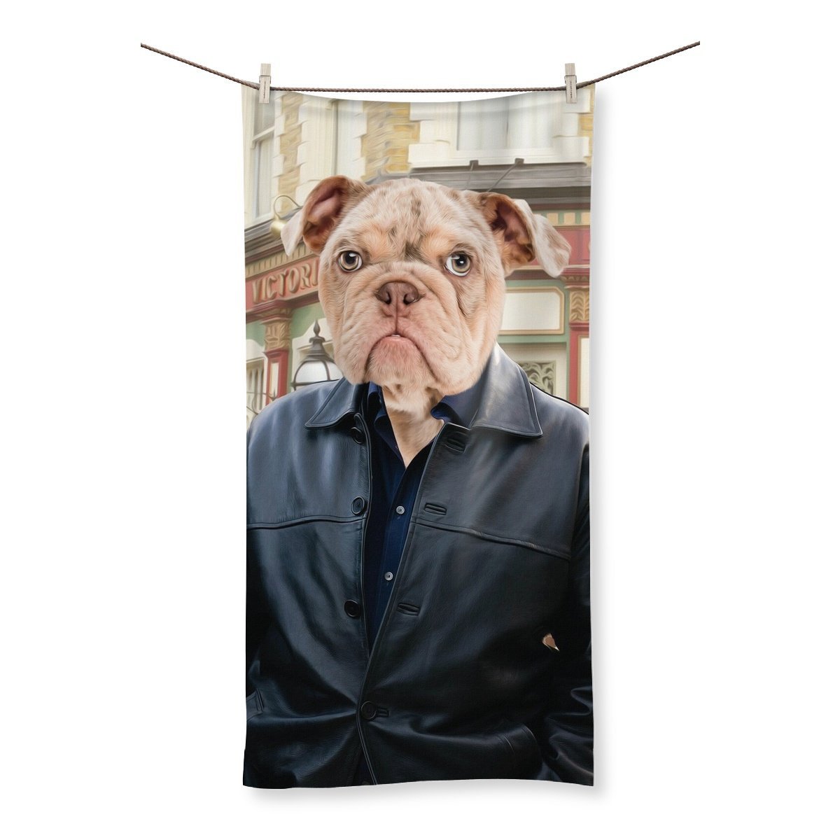 Pet Portraits | Phil Mitchell (Eastenders Inspired): Custom Pet Towel | Paw & Glory