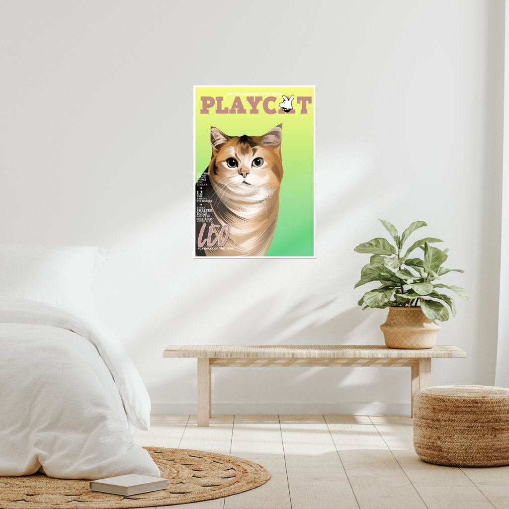 Play Cat: Custom Pet Portrait - Paw & Glory - Dog Portraits - Pet Portraits