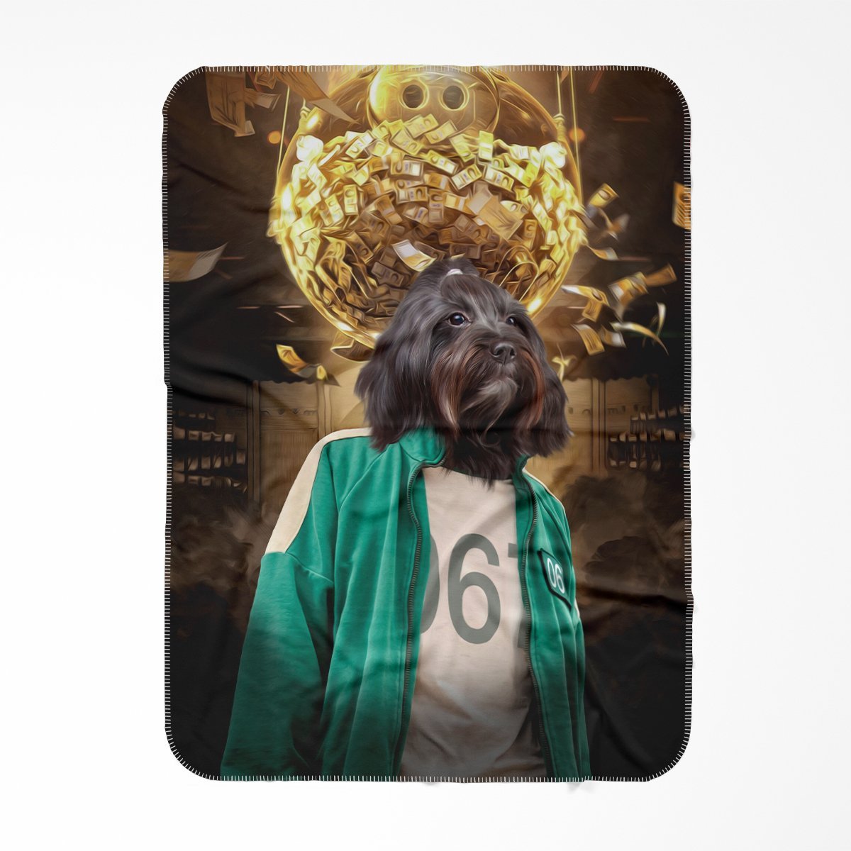 Pet Portraits | Player 067 (Squid Games Inspired): Custom Pet Blanket | Paw & Glory