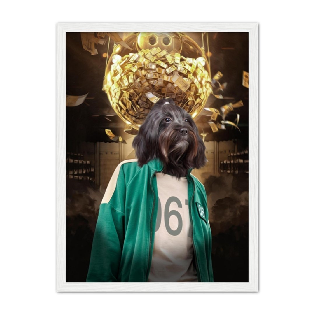 Pet Portraits | Player 067 (Squid Games Inspired): Custom Pet Portrait | Paw & Glory