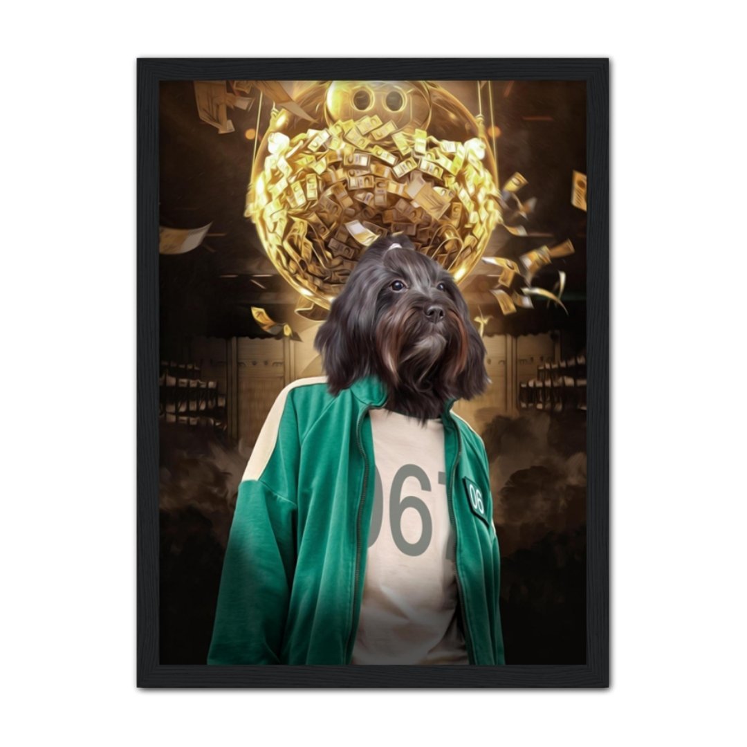 Pet Portraits | Player 067 (Squid Games Inspired): Custom Pet Portrait | Paw & Glory