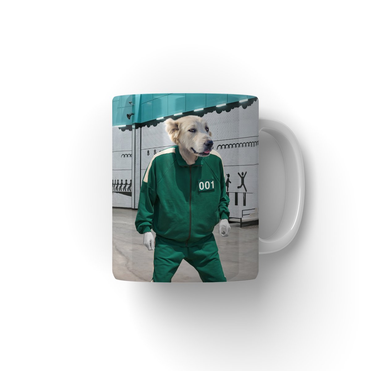 Pet Portraits | Player 101 (Squid Games Inspired): Custom Pet Coffee Mug | Paw & Glory