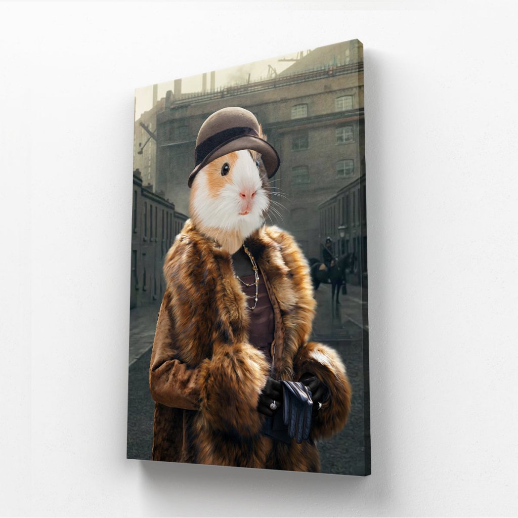 Pet Portraits | Polly (Peaky Blinders Inspired): Animal Art Canvas | Paw & Glory