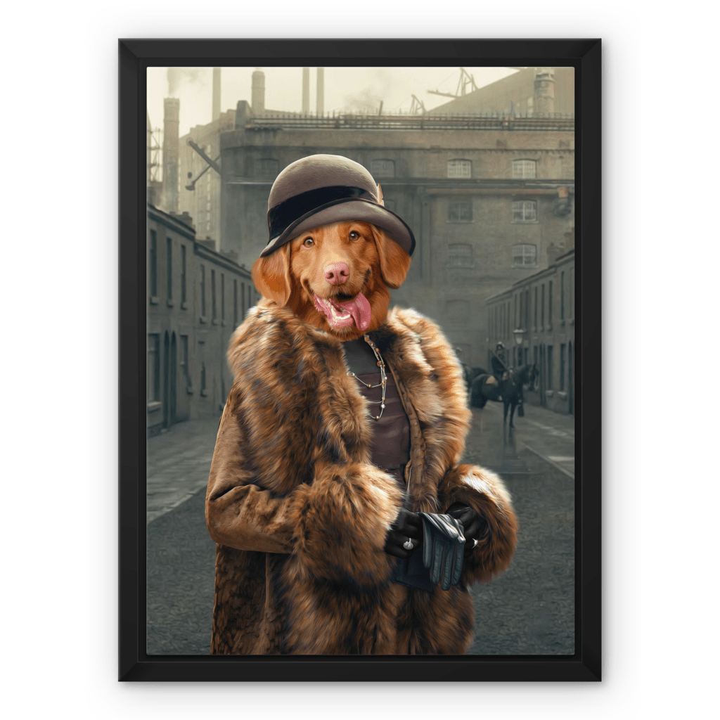 Pet Portraits | Polly (Peaky Blinders Inspired): Custom Pet Canvas | Paw & Glory