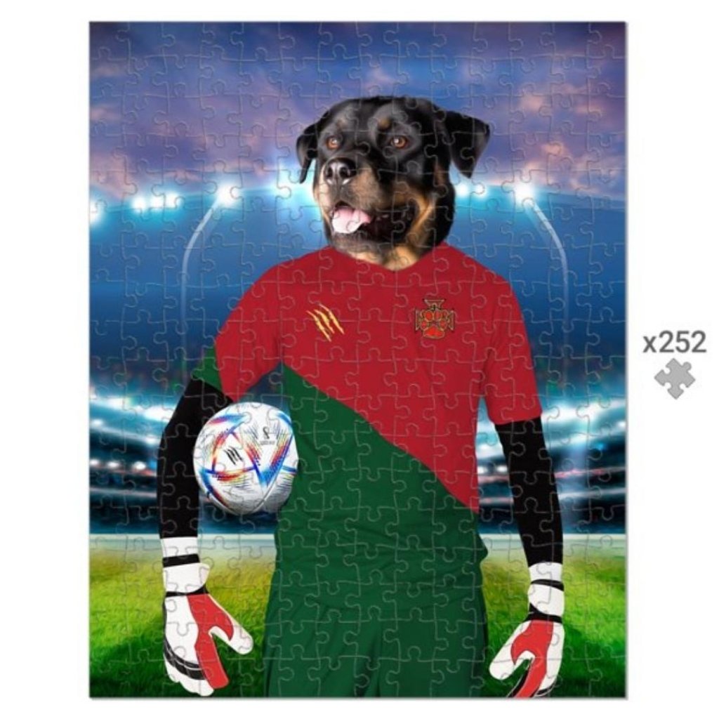 Pet Portraits | Portugal Football Team (FIFA 2022): Custom Pet Puzzle | Paw & Glory