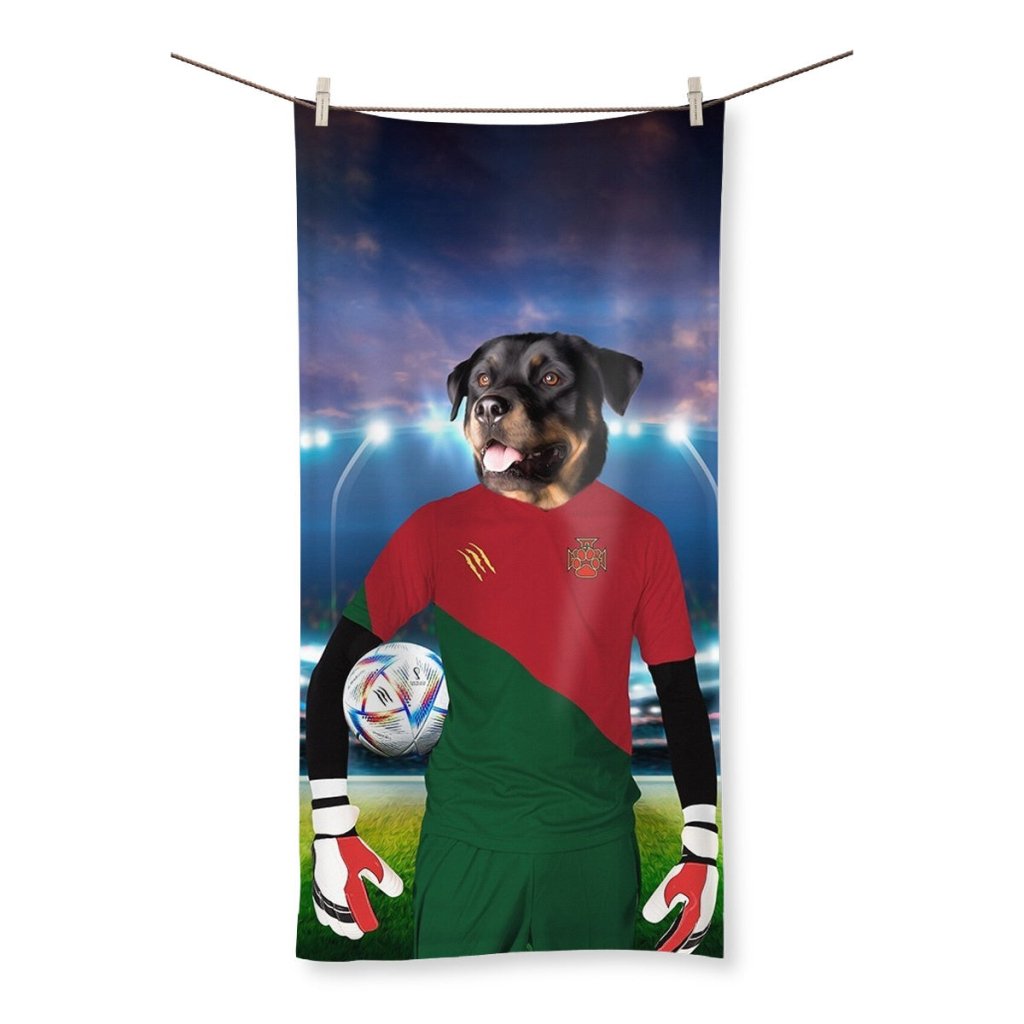 Pet Portraits | Portugal Football Team (FIFA 2022): Custom Pet Towel | Paw & Glory