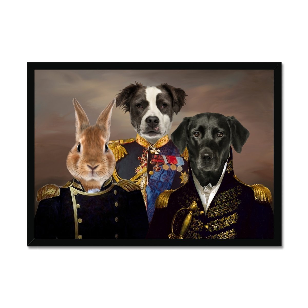 Pet Portraits | Print Your Digital 3 Pet Artwork On A Portrait | Paw & Glory