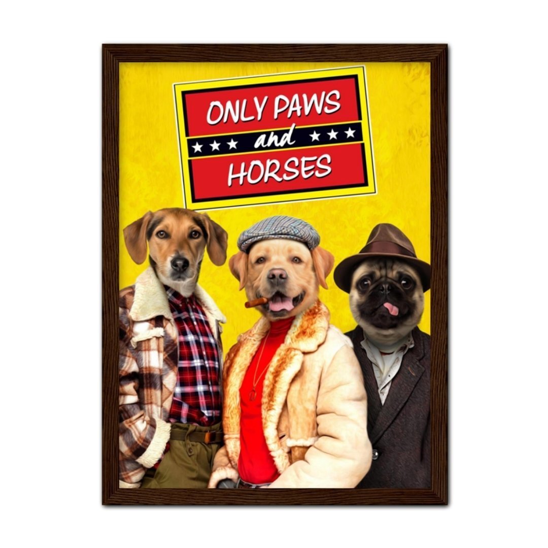 Pet Portraits | Print Your Digital 3 Pet Artwork On A Portrait | Paw & Glory