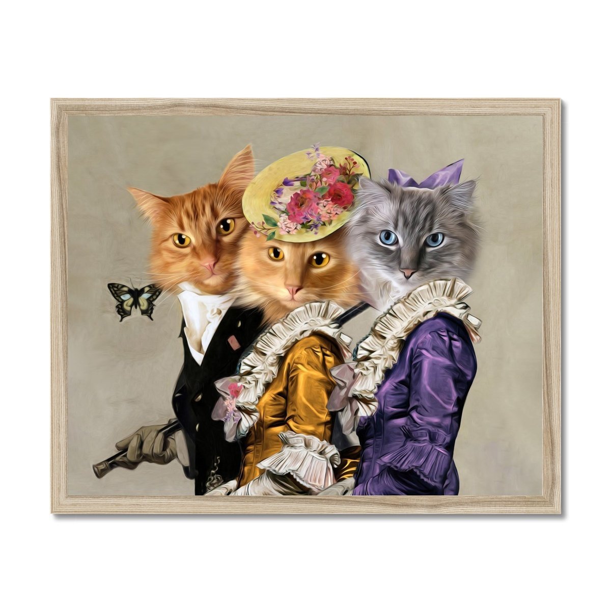 Pet Portraits | Print Your Digital 3 Pet Artwork On A Portrait | Paw & Glory