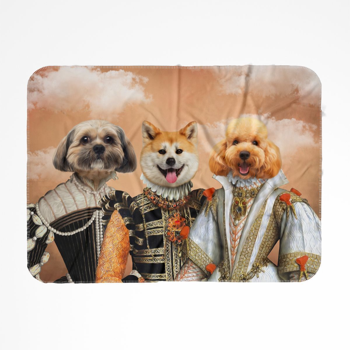 Pet Portraits | Print Your Digital 3 Pet Portrait On A Blanket | Paw & Glory