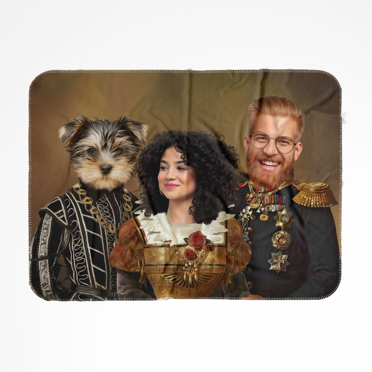 Pet Portraits | Print Your Digital 3 Pet Portrait On A Blanket | Paw & Glory