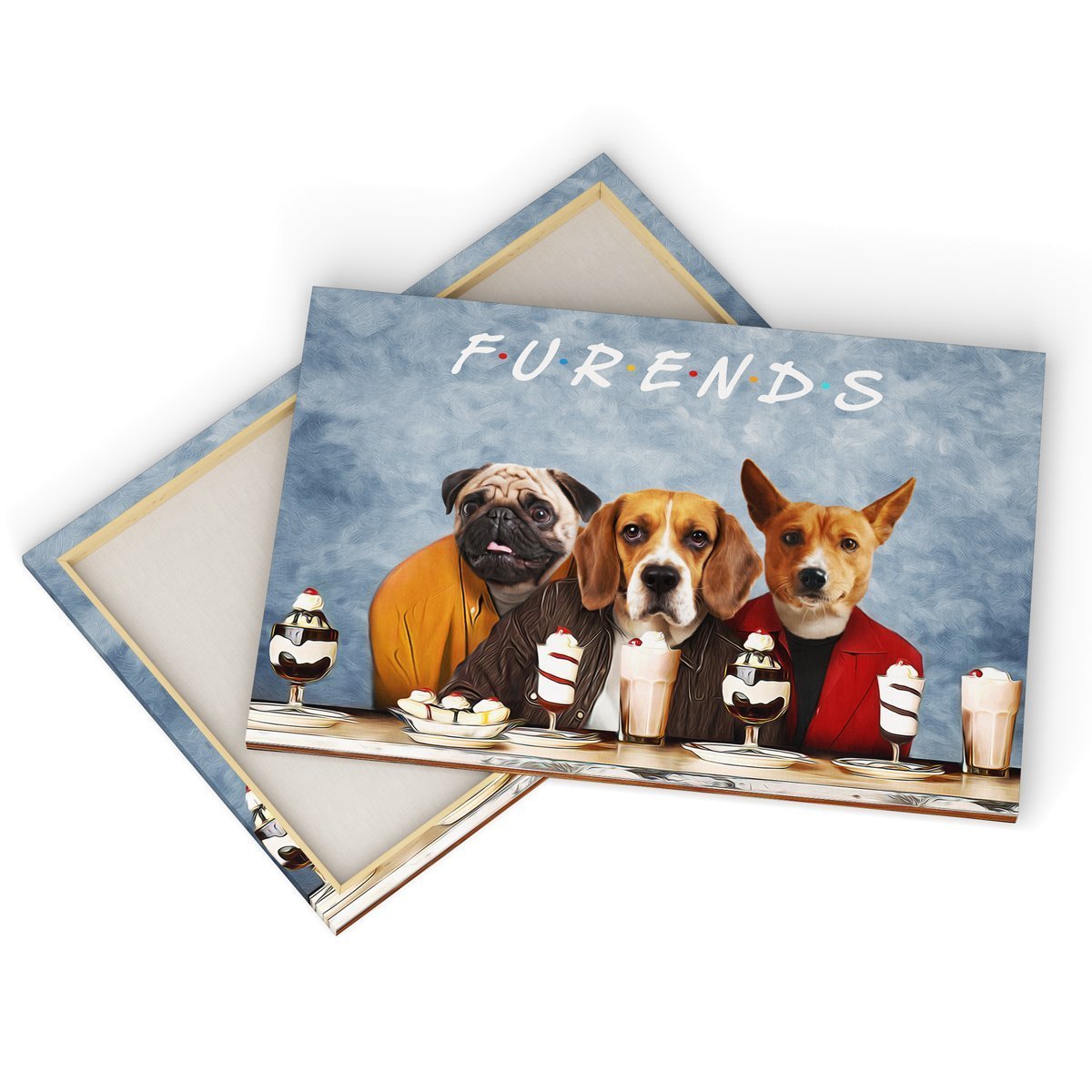 Pet Portraits | Print Your Digital 3 Pet Portrait On A Canvas | Paw & Glory