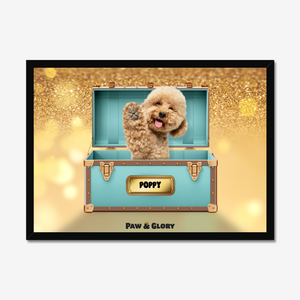 Paw-fany & Co. Luxury Trunk: Custom Pet Portrait