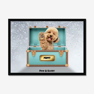 Paw-fany & Co. Luxury Trunk: Custom Pet Portrait