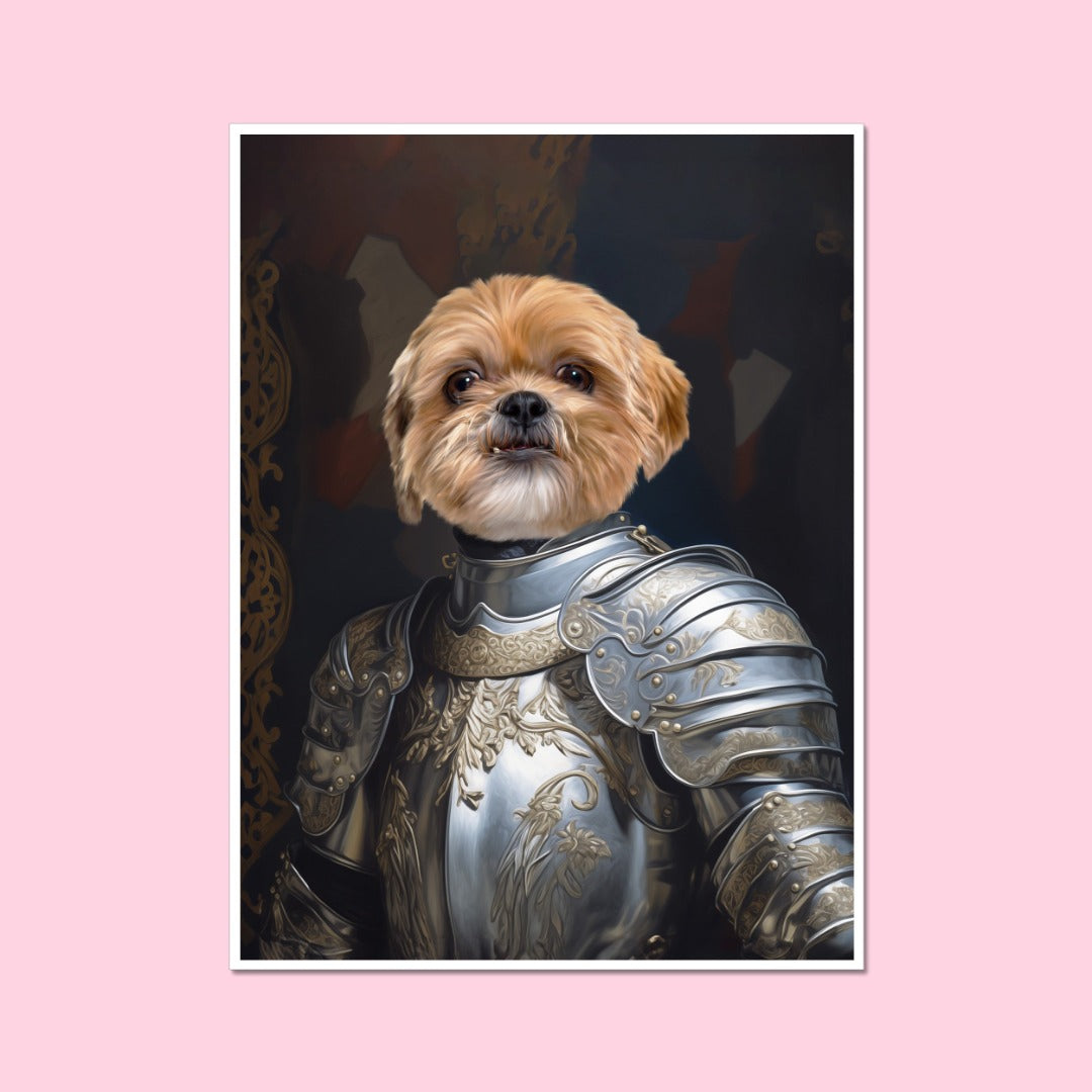 Paw & Glory, paw and glory, dog in uniform portrait, dog gift card, cat royal portrait, Westandwillow, renaissance animal portraits, dog military painting, pet portrait