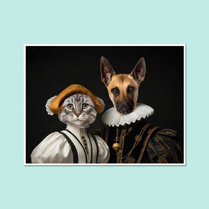 Paw & Glory, pawandglory, dog and couple portrait, custom pet paintings, pet portrait singapore, cat picture painting, custom pet painting, paintings of pets from photos, pet portrait