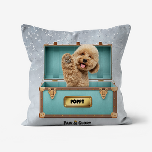 Paw-fany & Co. Luxury Trunk: Custom Pet Pillow