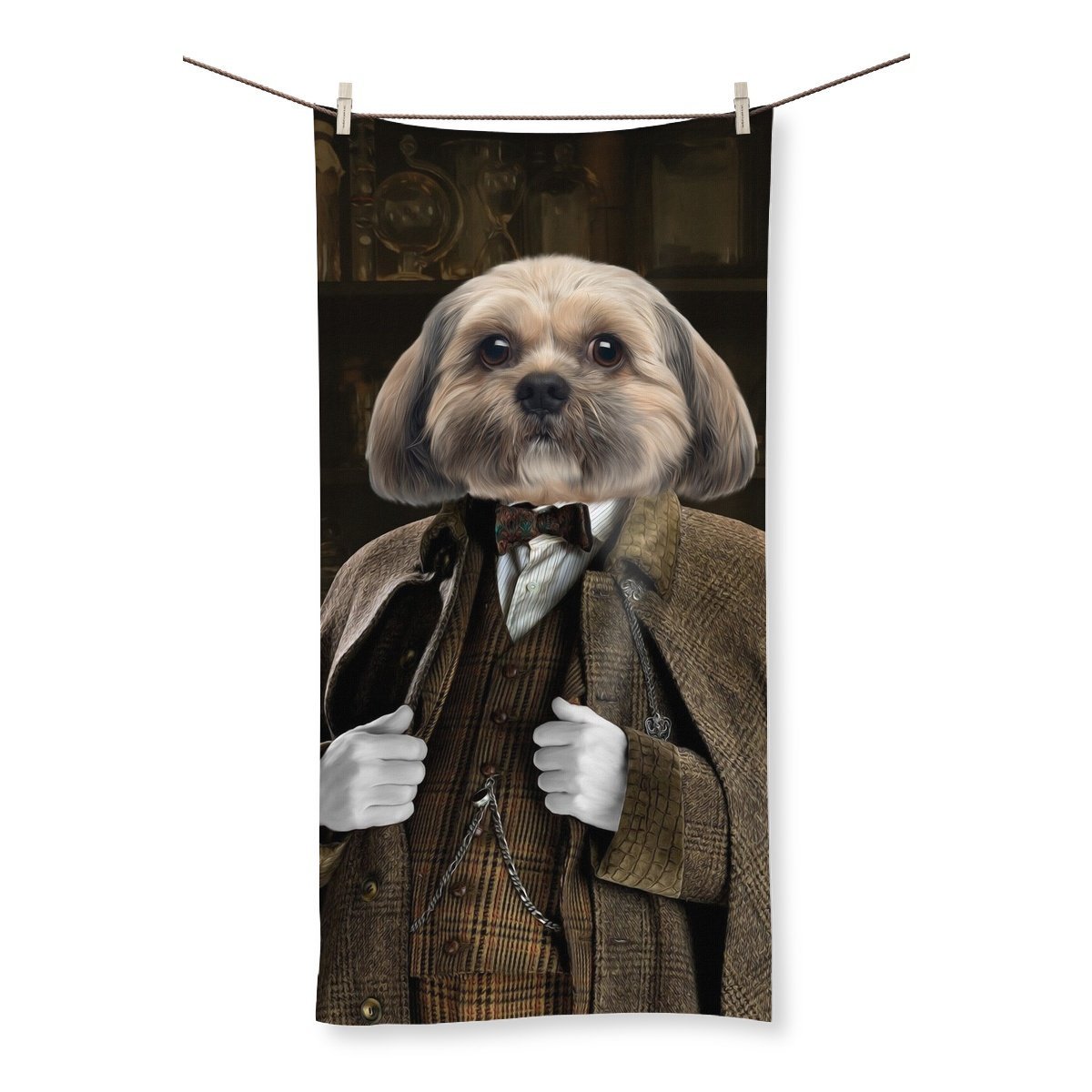 Pet Portraits | Professor Slughorn (Harry Potter Inspired): Custom Pet Towel | Paw & Glory