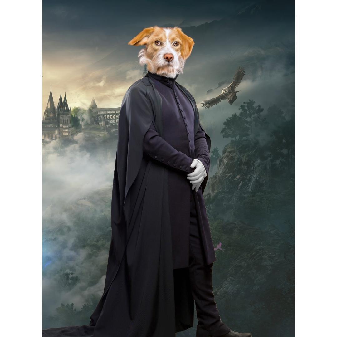 Pet Portraits | Professor Snape (Harry Potter Inspired): Custom Digital Download Pet Portrait | Paw & Glory