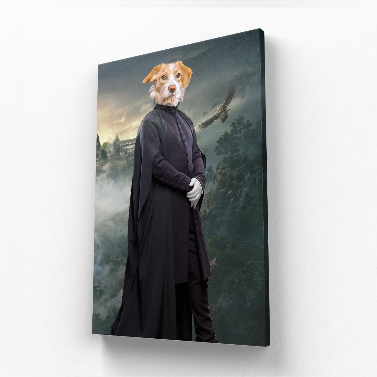 Pet Portraits | Professor Snape (Harry Potter Inspired): Custom Pet Canvas | Paw & Glory