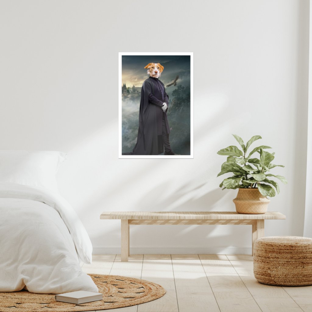 Pet Portraits | Professor Snape (Harry Potter Inspired): Custom Pet Poster | Paw & Glory