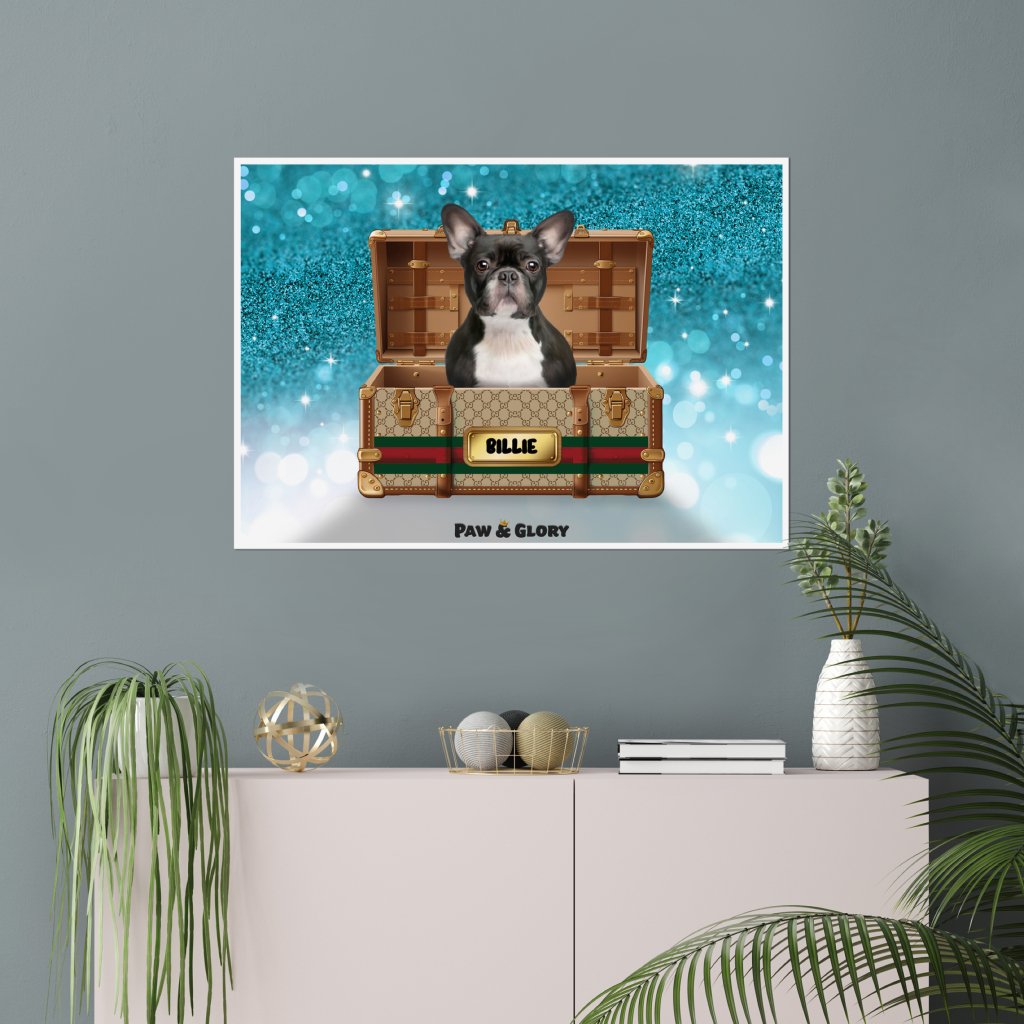 Pet Portraits | Pucci Luxury Trunk: Custom Pet Portrait | Paw & Glory