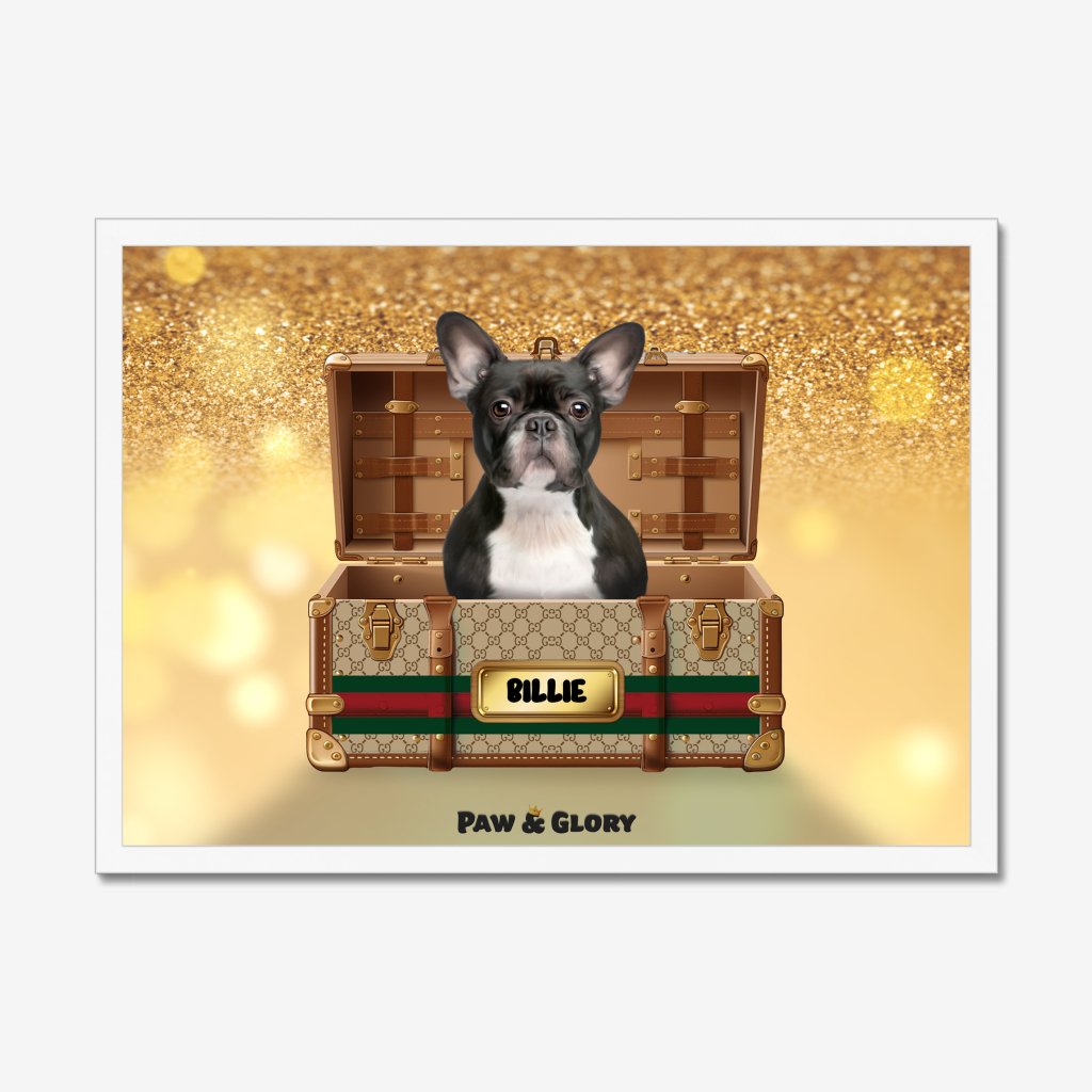 Pet Portraits | Pucci Luxury Trunk: Custom Pet Portrait | Paw & Glory