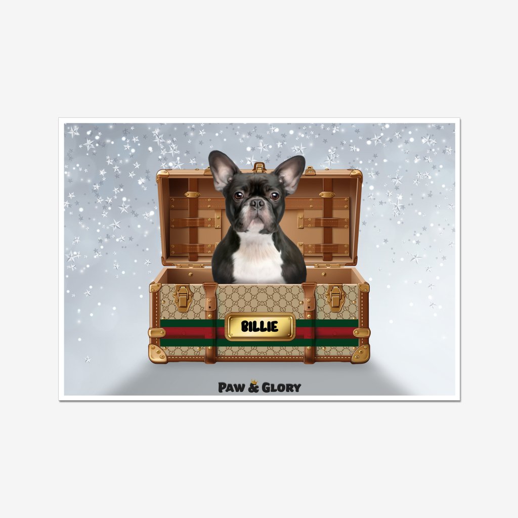 Pet Portraits | Pucci Luxury Trunk: Custom Pet Portrait | Paw & Glory