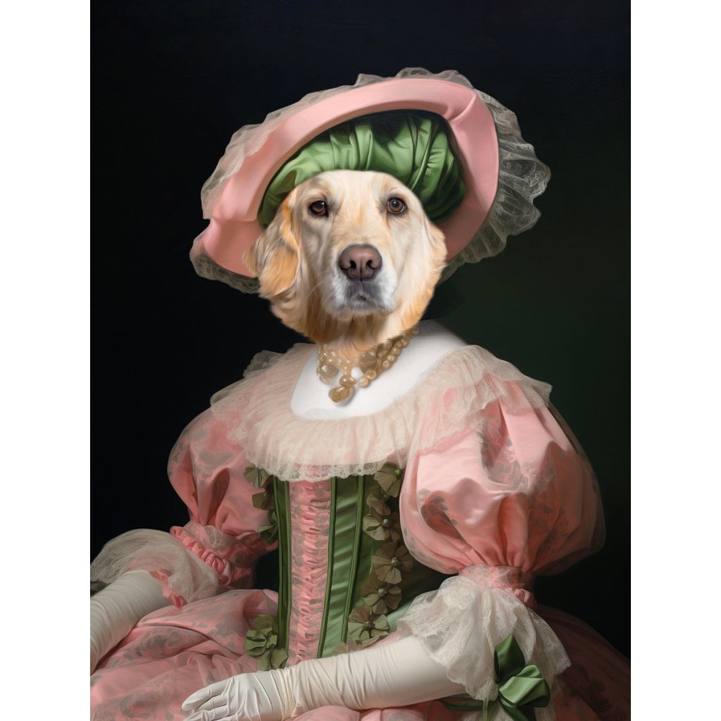 Pet Portraits | Queen Consort: Custom Digital Download Pet Portrait | Paw & Glory
