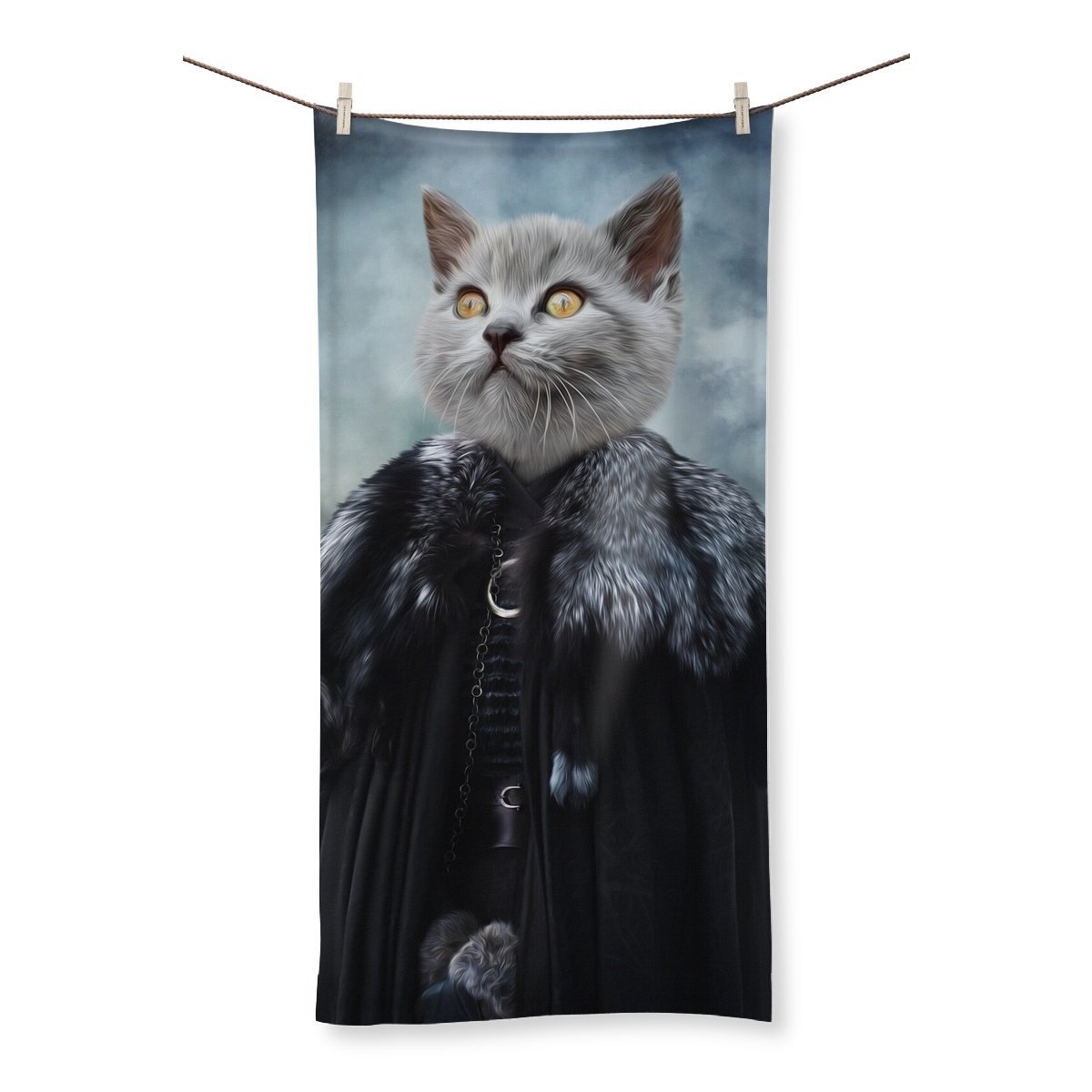 Pet Portraits | Queen Of The North (GOT Inspired): Custom Pet Towel | Paw & Glory