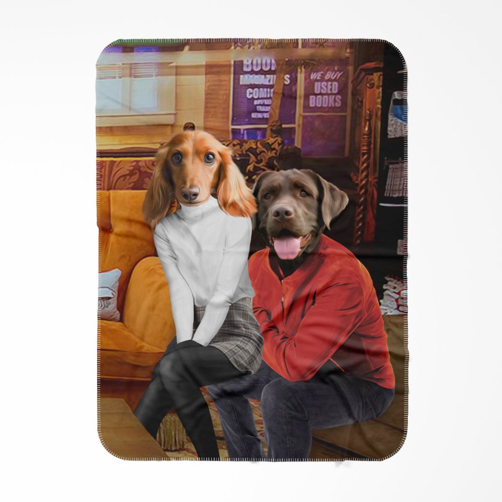 Pet Portraits | Coffee House Couple: Custom Pet Blanket | Paw & Glory